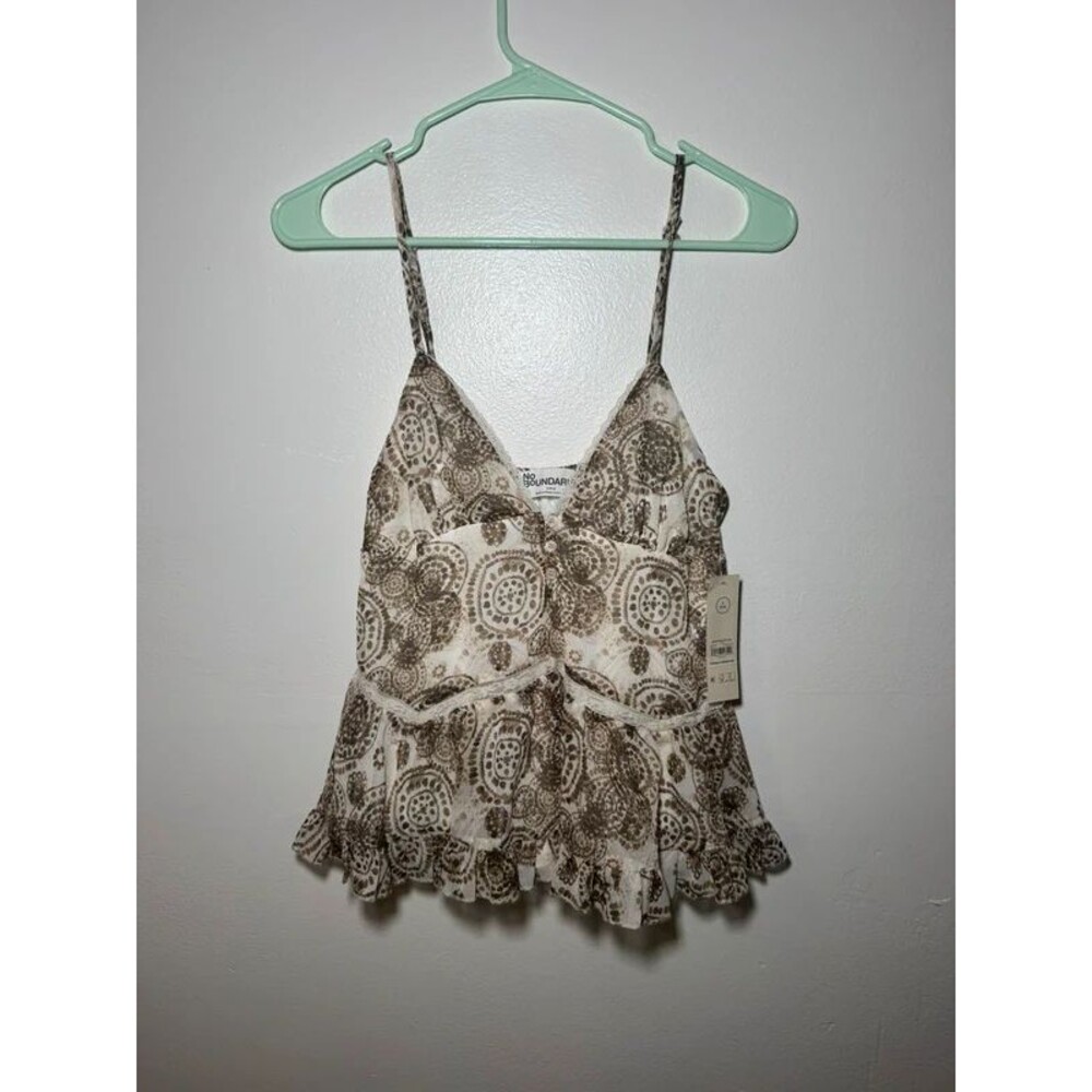 No Boundaries Paisley Print Tank Top Small NWT